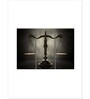 Black Grey Gold Scales Of Justice Printed Wall Art Panels ( Set Of 3)