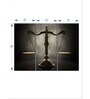 Black Grey Gold Scales Of Justice Printed Wall Art Panels ( Set Of 3)