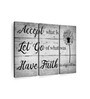 Black Grey Inspirational Quotes Framed Wall Art Panels ( Set Of 3)