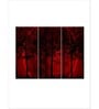 Black Red Dark Haunted Forest Printed Framed Wall Art Panels ( Set Of 3)