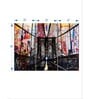 Black Red Grunge Brooklyn Bridge Printed Framed Wall Art Panels ( Set Of 3)