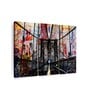 Black Red Grunge Brooklyn Bridge Printed Framed Wall Art Panels ( Set Of 3)