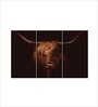 Black Highland Cow Panels Canvas Wall Art Panels ( Set Of 3)