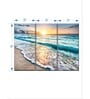 Blue Beige Beach Pattern Frameless Picture Waterproof Wall Art Panels ( Set Of 3)
