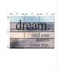 Blue Brown Dreams And Ambitions Quotes Printed Framed Wall Art Panels ( Set Of 3)