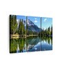 Blue Green Banff National Park Printed Framed Wall Art Panels ( Set Of 3)