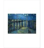Blue Green The Starry Night Over The Rhone Printed Framed Wall Art Panels ( Set Of 3)
