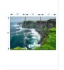 Blue Green Windy Cliffs Of Mother Printed Wall Art Panels ( Set Of 3)