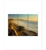 Blue Orange Torrey Pines Beach Sunset Panels Wall Art Panels ( Set Of 3)