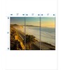 Blue Orange Torrey Pines Beach Sunset Panels Wall Art Panels ( Set Of 3)