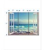 Blue White Beautiful Beach Vinyl Mural 3D Window Printed Wall Art Panels ( Set Of 3)