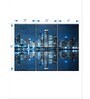 Blue White Chicago Night Lights Printed Framed Wall Art Panels ( Set Of 3)