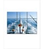 Blue White Fishing Reel In Natural Setting Panels Wall Art Panels ( Set Of 3)