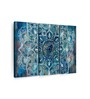 Blue White Mandala In Blue II Printed Framed Wall Art Panels ( Set Of 3)