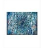Blue White Mandala In Blue II Printed Framed Wall Art Panels ( Set Of 3)