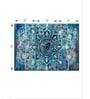 Blue White Mandala In Blue II Printed Framed Wall Art Panels ( Set Of 3)