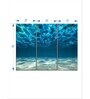 Blue White Underwater Sunlight Printed Framed Wall Art Panels ( Set Of 3)