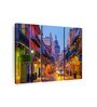 Blue yellow New Orleans Printed Framed Wall Art Panels ( Set Of 3)