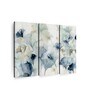 Blue Floral Foyer Printed Framed Wall Art Panels ( Set Of 3)