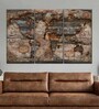 Brown Beige Reclaimed Map Framed Wall Art Panels ( Set Of 3)