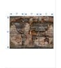 Brown Beige Reclaimed Map Framed Wall Art Panels ( Set Of 3)