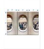 Brown White Airplane Windows Printed Framed Wall Art Panels ( Set Of 3)