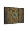 Brown Bombay Bohemian Panels Canvas Wall Art Panels ( Set Of 3)