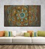 Brown Bombay Bohemian Panels Canvas Wall Art Panels ( Set Of 3)
