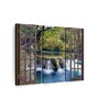 Green Blue Open Window Framed Wall Art Panels ( Set Of 3)