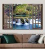 Green Blue Open Window Framed Wall Art Panels ( Set Of 3)