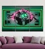 Green Pink Show Me The Money Printed Framed Wall Art Panels ( Set Of 3)