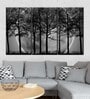 Grey Black Dark Forest Printed Framed Wall Art Panels ( Set Of 3)