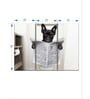 Grey Black Funny Bathroom French Bulldog Printed Framed Wall Art Panels ( Set Of 3)