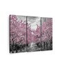 Grey Pink Charming Cherry Blossom Alley Framed Wall Art Panels ( Set Of 3)