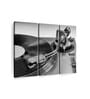 Grey Vinyl Record Player Panels Canvas Wall Art Panels ( Set Of 3)