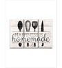Off- White Black Happiness Is Homemade Kitchen Tools Printed Framed Wall Art Panels ( Set Of 3)