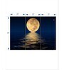 Orange Blue Moon Light Panels Canvas Wall Art Panels ( Set Of 3)