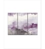 Purple Grey Midnight At The Lake III Printed Framed Wall Art Panels ( Set Of 3)