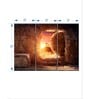 Red Brown Resurrection Of Jesus Christ Panels Canvas Wall Art Panels ( Set Of 3)