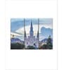 White Blue Palatial St. Louis Cathedral Printed Wall Art Panels ( Set Of 3)