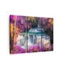 White Pink Waterfalls Framed Wall Art Panels ( Set Of 3)