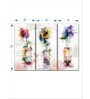 White Yellow Rustic Flowers Printed Wall Art Panels ( Set Of 3)