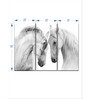 White Horse Couple Printed Canvas Framed Wall Art Panels ( Set Of 3)