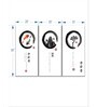 White Zen Circles Panels Canvas Wall Art Panels ( Set Of 3)