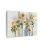 Yellow Sunflower Spectacular Wall Art Panels ( Set Of 3)