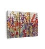Purple Red Variety Of Flowers Painting Wall Art Panels ( Set Of 3)