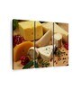 Beige Cream Coloured Savory Cheeses Painting Wall Art Panels ( Set Of 3)