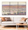 Beige Purple High Desert Pastels Painting Wall Art Panels ( Set Of 3)