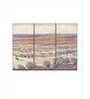 Beige Purple High Desert Pastels Painting Wall Art Panels ( Set Of 3)