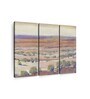Beige Purple High Desert Pastels Painting Wall Art Panels ( Set Of 3)